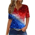 thumbnail image 1 of VerPetridure American Flag Shirt Women 4th of July Patriotic T Shirt Funny Stars Stripes Graphic Tee Independence Day T-Shirt Top, 1 of 5