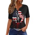 thumbnail image 1 of VerPetridure American Flag Shirt for Women 4th of July Tee Shirt USA Stars Stripes T-Shirt Patriotic Summer Tunic Tops, 1 of 5