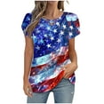 thumbnail image 1 of VerPetridure American Flag Shirt for Women 4th of July Tee Shirt USA Stars Stripes T-Shirt Patriotic Summer Tunic Tops, 1 of 4