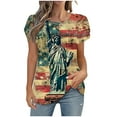 thumbnail image 1 of VerPetridure American Flag Shirts for Women 4th of July T-Shirt USA Flag Patriotic V-Neck Shirt Stars and Stripes Summer Tees, 1 of 4