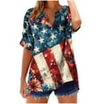 thumbnail image 1 of VerPetridure American Flag Shirts for Women 4th of July T-Shirt USA Flag Patriotic V-Neck Shirt Stars and Stripes Summer Tees, 1 of 4