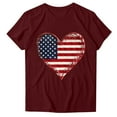 thumbnail image 1 of VerPetridure American Flag Shirts for Women 4th of July Tops USA Print T Shirt Casual Short Sleeve American Proud T-Shirt Tops, 1 of 4