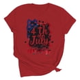 thumbnail image 1 of VerPetridure American Flag Shirts for Women 4th of July Tops USA Print T Shirt Casual Short Sleeve American Proud T-Shirt Tops, 1 of 6