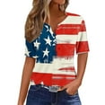 thumbnail image 1 of VerPetridure American Flag Shirts for Women 4th of July Tops USA Print T Shirt Casual Short Sleeve American Proud T-Shirt Tops, 1 of 5