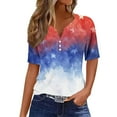 thumbnail image 1 of VerPetridure American Flag Shirts for Women 4th of July Tops USA Print T Shirt Casual Short Sleeve American Proud T-Shirt Tops, 1 of 5