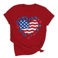 thumbnail image 1 of VerPetridure American Flag Shirts for Women 4th of July Tops USA Print T Shirt Casual Short Sleeve American Proud T-Shirt Tops, 1 of 7