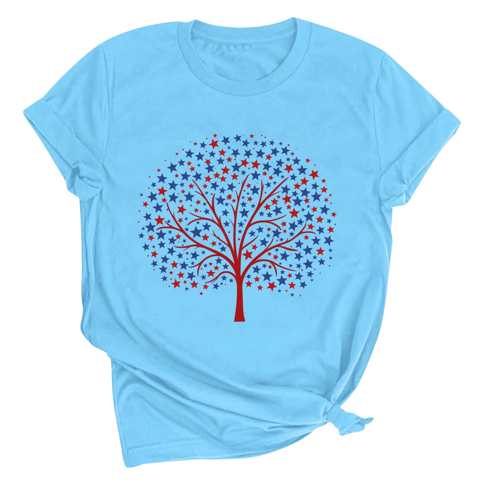 Women's American Flag & Paw Print Tank Top - 4th Of July Patriotic Sleeveless Tee (Large, Blue) - View #5