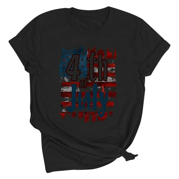 VerPetridure American Flag Stars Stripes Shirts for Women 4th of July Patriotic Shirt Cute Graphic Blouse USA Flag Tops Summer Tee