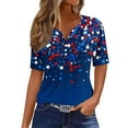 thumbnail image 1 of VerPetridure American Flag Stars Stripes Shirts for Women 4th of July Patriotic Shirt Cute Graphic Blouse USA Flag Tops Summer Tee, 1 of 5