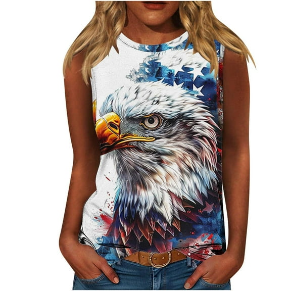 VerPetridure American Flag Tank Top Women 4th of July Tanks Tops for Womens USA Flag Patriotic Shirts Vest Sleeveless Tee