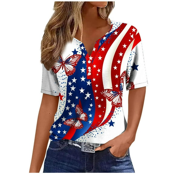 VerPetridure American Flag Tank Tops for Women 4th of July Independence Day Summer Sleeveless V Neck Patriotic Basic T Shirts Tees