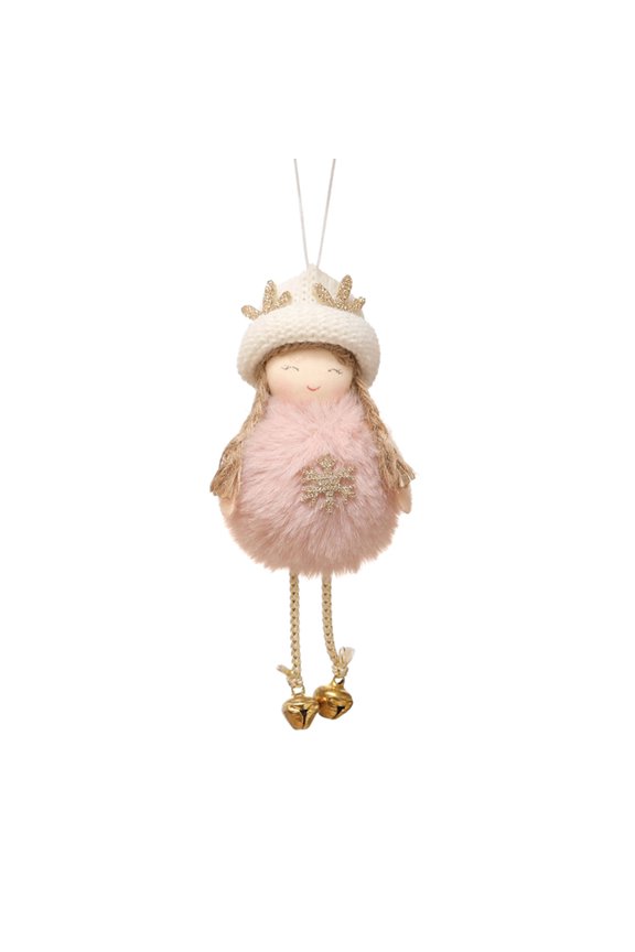 Angel Doll Pendant Pink Lace Gauze Dress Princess Girl Pendant Cute Plush Angel Doll Home Decoration