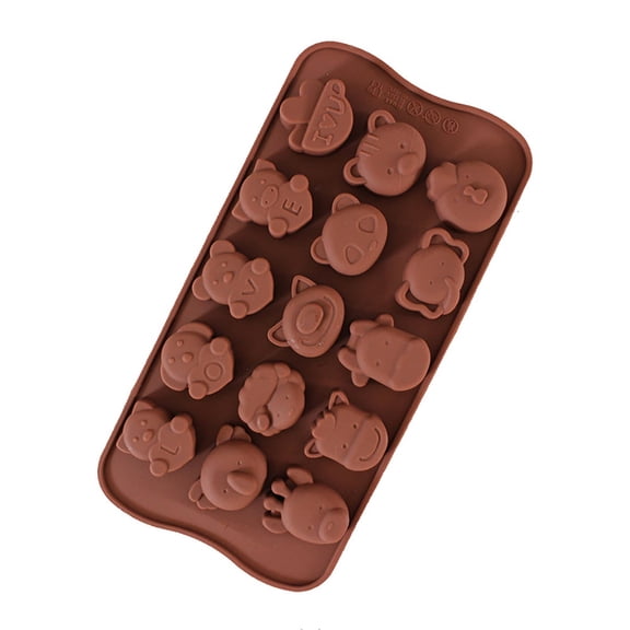 VerPetridure Animal Silicone Mold Animal Silicone Mold15Holes Fun Taste Animal Bake Mold Cake Chocolate Cookies Candy Mold Silicone
