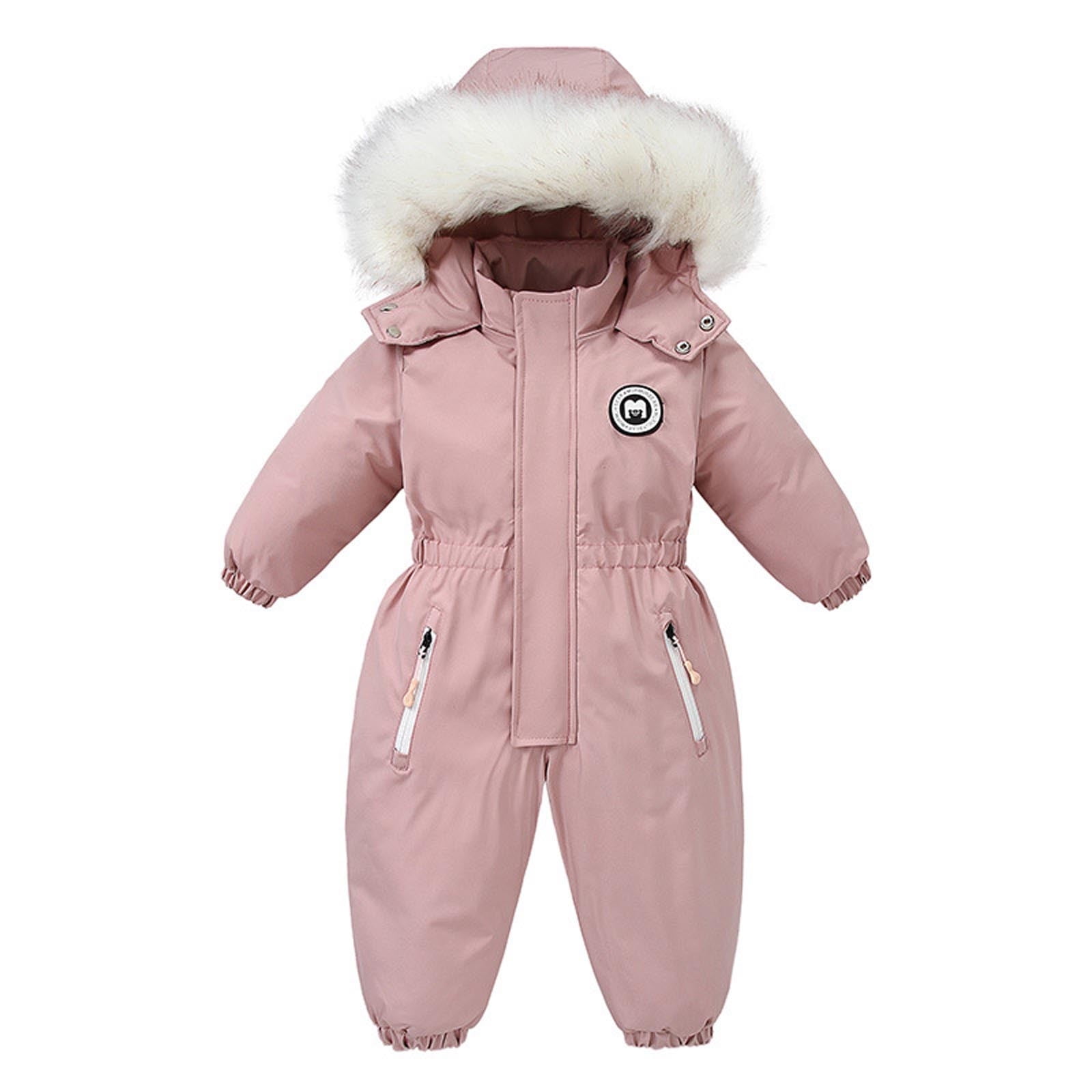 VerPetridure Baby Girl Rompers 12-18 Months Girls Boys One-piece Snowsuits  Overalls Ski Suits Winter Waterproof Coats Jumpsuits for Baby Toddler 