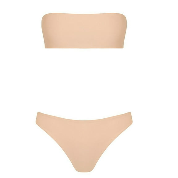 VerPetridure Bandeau Bikini Set for Women Plus Size Women Bandeau Bandage Bikini Set Push Up Brazilian Swimwear Beachwear Swimsuit