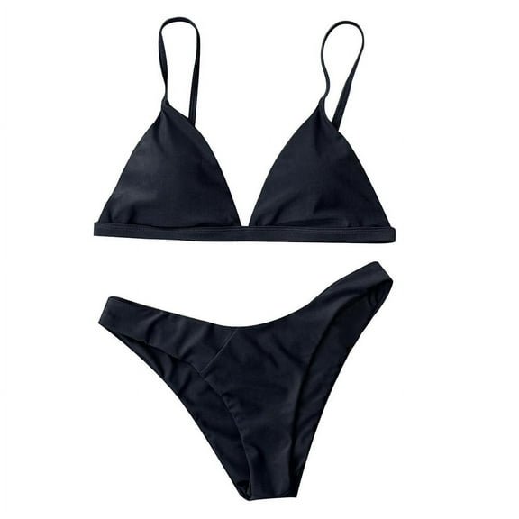 VerPetridure Bathing Suit for Women 2 Piece Bikini Women Push-Up Padded Bra Beach Bikini Set Swimsuit Swimwear