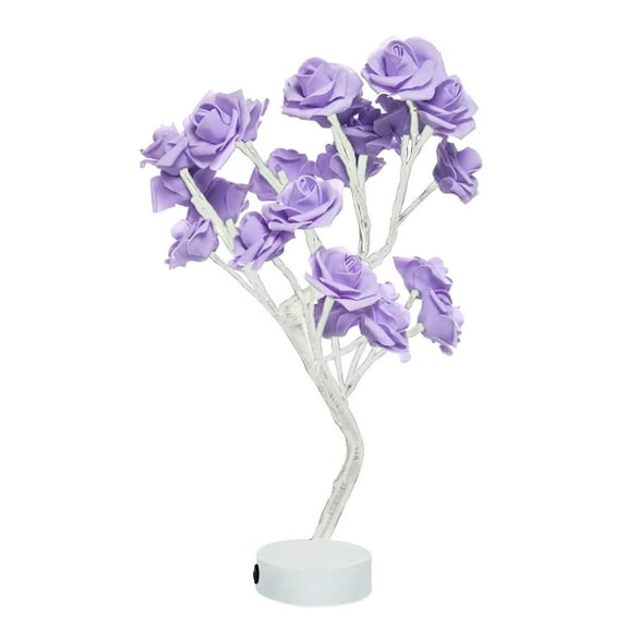 VerPetridure Beautiful Rose Bouquet LED Tree Table Lamp Lights Party Wedding Home Decor Gift