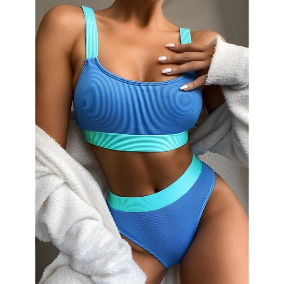 VerPetridure Bikini Sets for Women High Waisted Cutout Two Piece Swimsuits Tummy Control Floral Print Bathing Suits for Women Push Up Brazilian Swimwear Beachwear Swimsuit