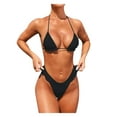 thumbnail image 1 of VerPetridure Bikini Sets for Women Sexy Women Contrast Panel Bandage Bikini Set Push-Up Swimwear Beachwear Swimsuitit, 1 of 5