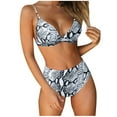 thumbnail image 1 of VerPetridure Bikini Sets for Women Sexy Women Solid Color Padded Push Up Swimsuit Swimwear Beachwear Swimwear Bikini Set, 1 of 7