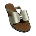 thumbnail image 1 of VerPetridure Black Sandals Women Stretch Orthotic Slide Sandals Sandals Woven Beach Wedge Slippers Bow Shoes, 1 of 6