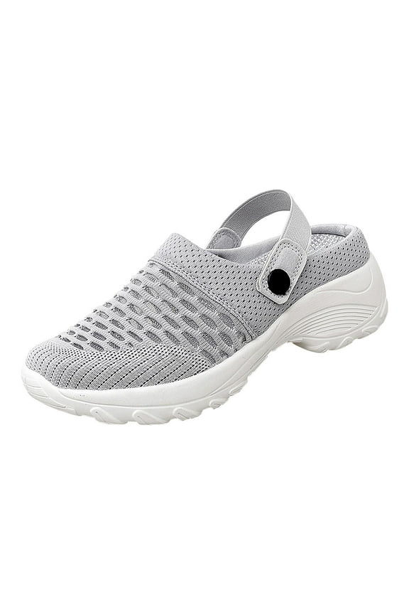 Black Sandals Women Women's Shoes Low-top Casual Flying Woven Socks Lightweight Lazy Walking Shoes Flying Woven Slippers