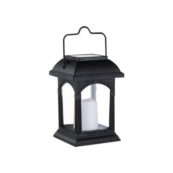 VerPetridure Black Solar Candle Light Black Solar Candle Lightblack Solar Lanterns with Led Candle and Deceptively Real-Looking Flacker Effect From Festive Lights