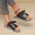 thumbnail image 1 of VerPetridure Bow Slippers for Women, Comfy Indoor House Shoes, Open Toe Slides with Arch Support for Summer, 1 of 6