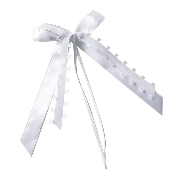 VerPetridure Bows White With Hearts Pack Of 30 Wedding Decoration Decoration Wedding Bows Wedding Christmas Bows