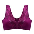 thumbnail image 1 of VerPetridure Bras for Women No Underwire Women Bras Plus Size Front Buckle Lace Comfortable Breathable Anti-exhaust Base Solid Non-Steel Ring Back Underwear, 1 of 7