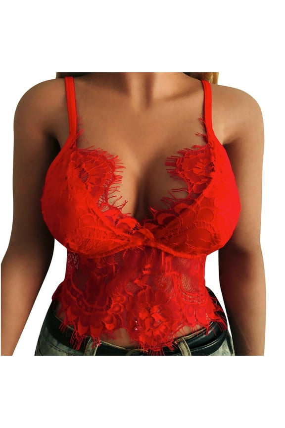 Bras for Women Alluring Women Lace Cage Bra Elastic Cage Bra Strappy Hollow Out Bra Bustier