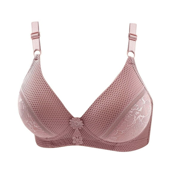 VerPetridure Bras for Women Front Closure Woman's Printing Thin Front Buckle Adjustment Chest Shape Bra Underwear No Rims