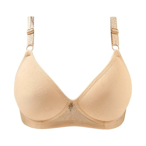VerPetridure Bras for Women Full Coverage Woman's Embroidered Glossy Comfortable Breathable Bra Underwear No Rims
