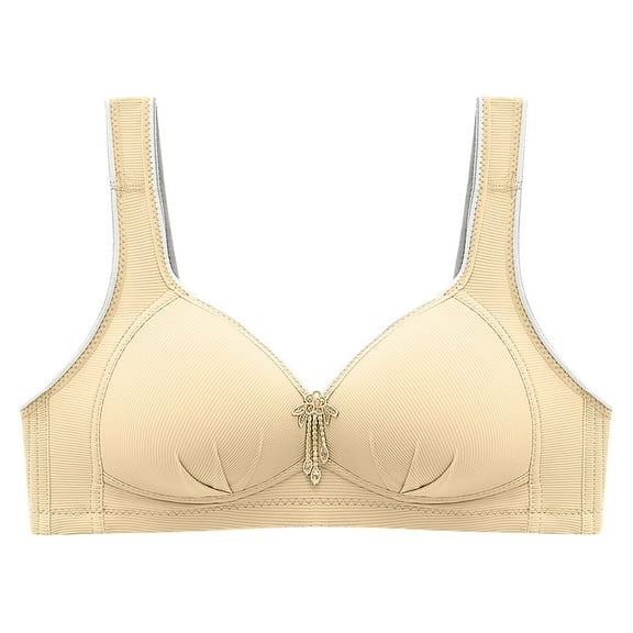 VerPetridure Bras for Women Full Coverage Woman's Printing Gathered Together Daily Bra Underwear No Rims