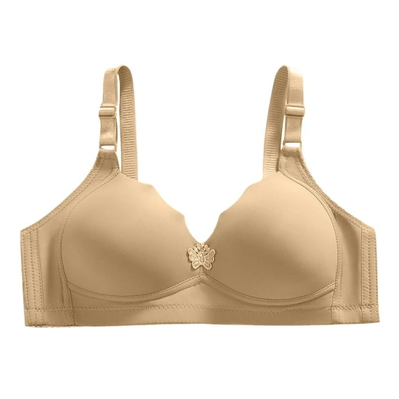 VerPetridure Bras for Women Full Coverage Women Bra No Rims Lace Comfortable Breathable Anti-exhaust Base Top Solid Underwear