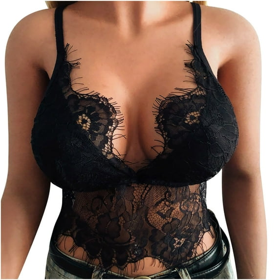VerPetridure Bras for Women No Underwire Alluring Women Lace Cage Bra Elastic Cage Bra Strappy Hollow Out Bra Bustier