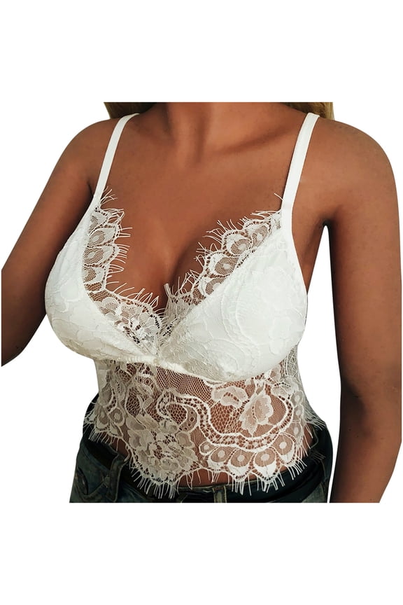 Bras for Women No Underwire Alluring Women Lace Cage Bra Elastic Cage Bra Strappy Hollow Out Bra Bustier