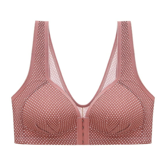 VerPetridure Bras for Women Push Up Women's Bra Soild Wire Free Underwear One-Piece Bra Everyday Front Buckle Underwear