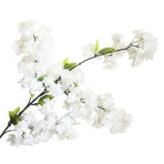 VerPetridure Cherry Blossom Branches, Artificial White Cherry Blossom Flower Faux White Cherry Blossom Fake Cherry Blossom Tree Stems Faux Cherry Flowers Vase for Wedding Home Decor