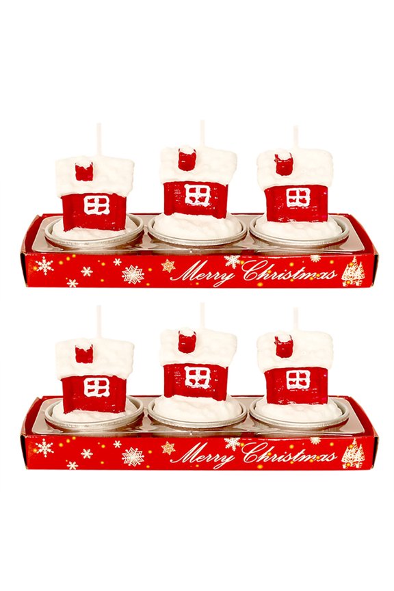 Christmas Candles Romantic Dinner Candlelight Christmas Small Candles 2Pcs Christmas Candles Santa Snowman Gift House Candles for Home Party Decoration
