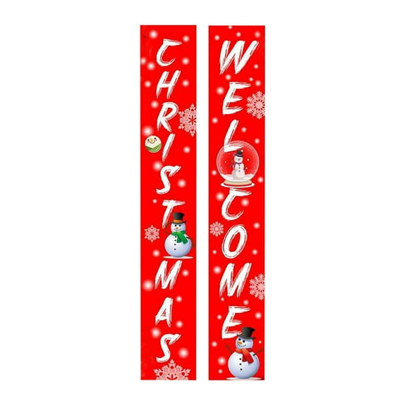 VerPetridure Christmas Curtain Decoration Door Hanging Painting Hanging Flag Decoration