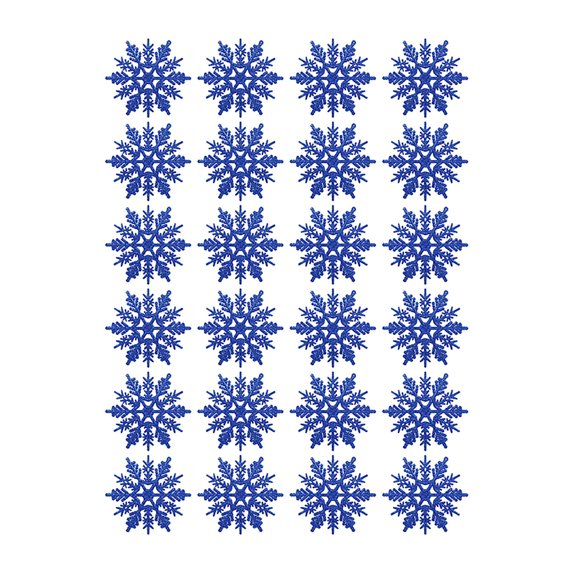 VerPetridure Christmas Decoration Snowflake 10Cm 24Pcs Blue Christmas Tree Ornaments Christmas Simulation Snowflake Ornament 24Pcs
