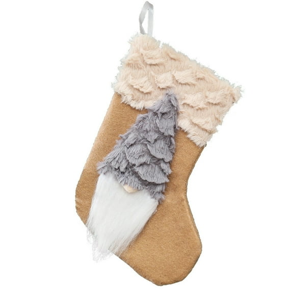 VerPetridure Christmas Decoration Supplies Crutches Faceless Doll Gnome Old Man Christmas Stocking ornaments Khaki Christmas Decorations Crutches Faceless Doll Dwarf Santa Claus Christmas Stockings P