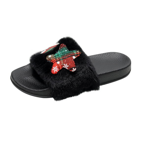 VerPetridure Christmas House Slippers for Women Men Fuzzy Slippers Plush Comfortable And Soft Warm Home Casual Christmas Slippers