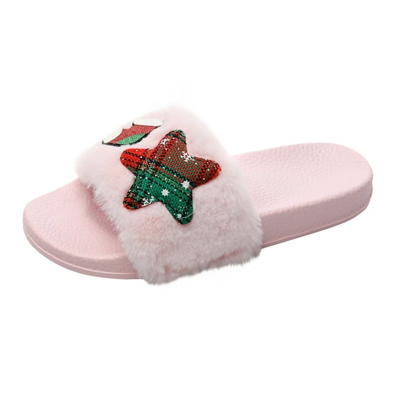 VerPetridure Christmas House Slippers for Women Men Fuzzy Slippers Plush Comfortable And Soft Warm Home Casual Christmas Slippers