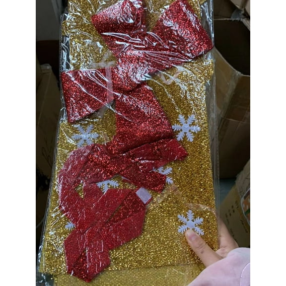 VerPetridure Christmas Ornament Gift Box Window Scene Decoration Snowflake Gift Box