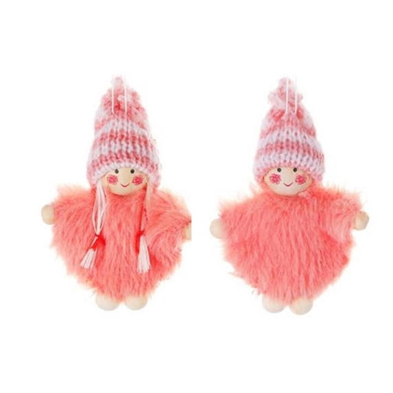 VerPetridure Christmas Plush Angel Charm Cute Christmas Tree Pendant Pink Christmas Decorations Angel Girl Love Pendant Creative Ornament Tree Pendant