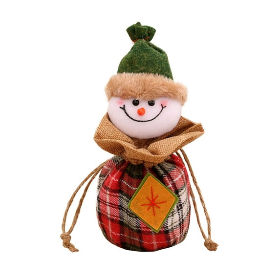 VerPetridure Christmas Santa Snowman Gift Bag Candy Bag Christmas Eve Apple Bag Storage Bag Decoration Pendant