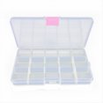 thumbnail image 1 of Utoimkio Clear Fishing Tackle Accessory Box Fishing Lure Bait Hooks Storage Box Case Container with 15 Individual Compartments, 1 of 7