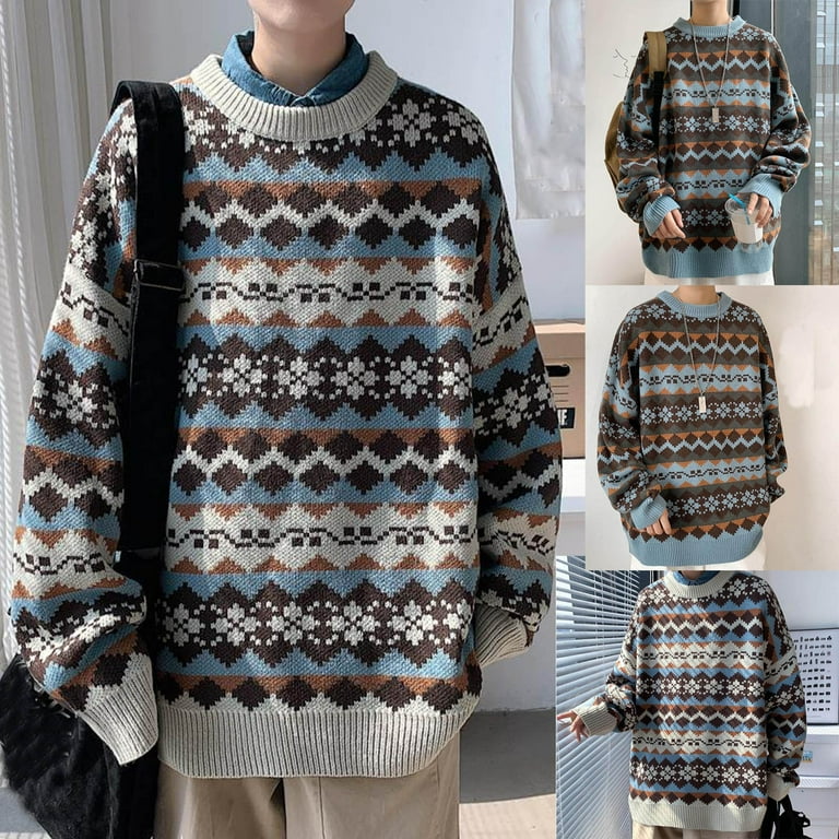 VerPetridure Clearance 2023 Men's Vintage Oversized Sweater for
